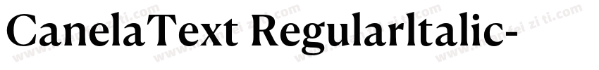 CanelaText Regularltalic字体转换